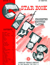 star book of crocheted, knitted, tatting