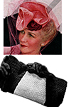 Pink and Maroon Hat and Bag Set Pattern