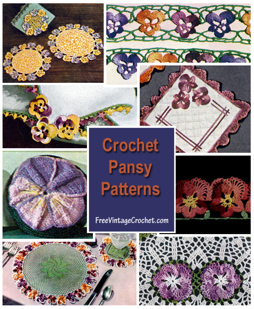 crochet pansy pattern