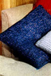 square blue pillow