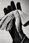 Crocheted Two-Tone Ladies' Gloves Pattern