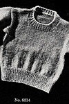Baby's Knitted Slipover #6034 Pattern