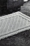 two toned triumph crocheted rug