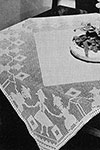Figures in Filet Tablecloth pattern