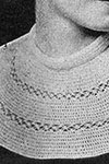Double Crochet and Knot Stitch Collar pattern