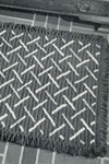 match sticks embroidered rug