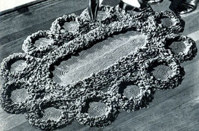 Lazy Daisy Loops Oval Rug Pattern #5105