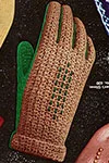 Women's Two-Tone Crocheted Gloves