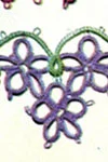 Pillow Case Posies-Purple Edging & Insertion