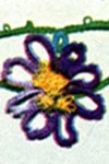 Pillow Case Posies-Shaded Purple Edging & Insertion