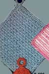 Blue Metallic Pot Holder #S-693