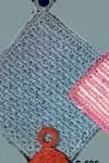 Blue Metallic Pot Holder #S-693