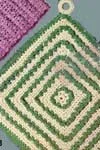 Ecru & Green Pot Holder #S-699