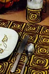 Whirligig Place Mat & Glass Jacket