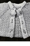 Infant's Crocheted Sacque and Bootees