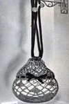 Gold Veiled Lucite Bubble Bag
