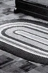 Bright and Gay Crocheted Oval Rug