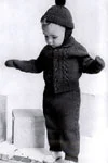 Two Piece Snow Suit with Cap & Mittens