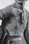 Lacy Knitted Striped Blouse