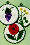Flower and Grape Potholder