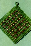 Green Plaid Potholder