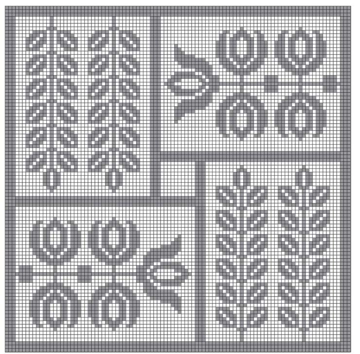 Flower Tile Doily Pattern #7112 chart