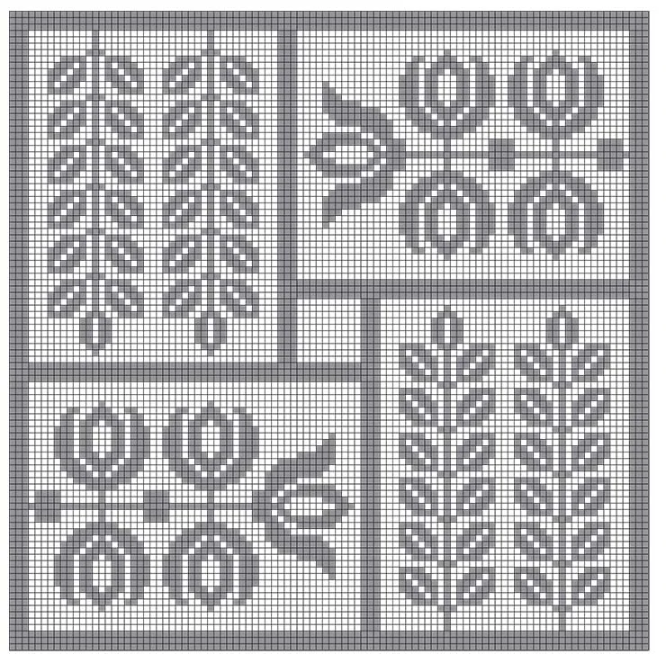 Flower Tile Doily Pattern #7112 chart