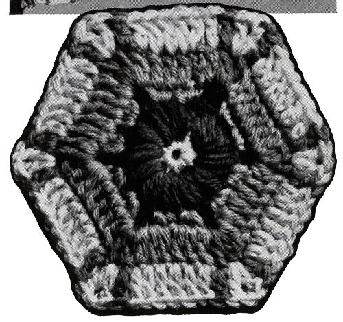 Lazy Daisy Afghan Pattern motif