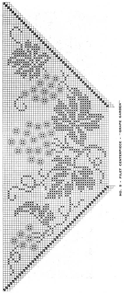 Grape Garland Filet Centerpiece Pattern #5 chart