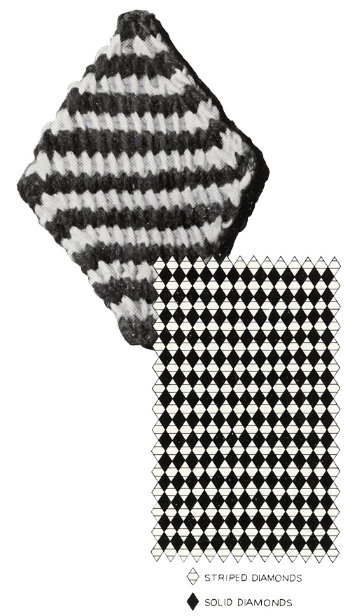 Blue Diamond Afghan Pattern chart