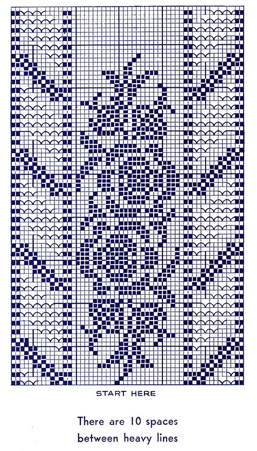 Arrow and Rose Bedspread Pattern #6111