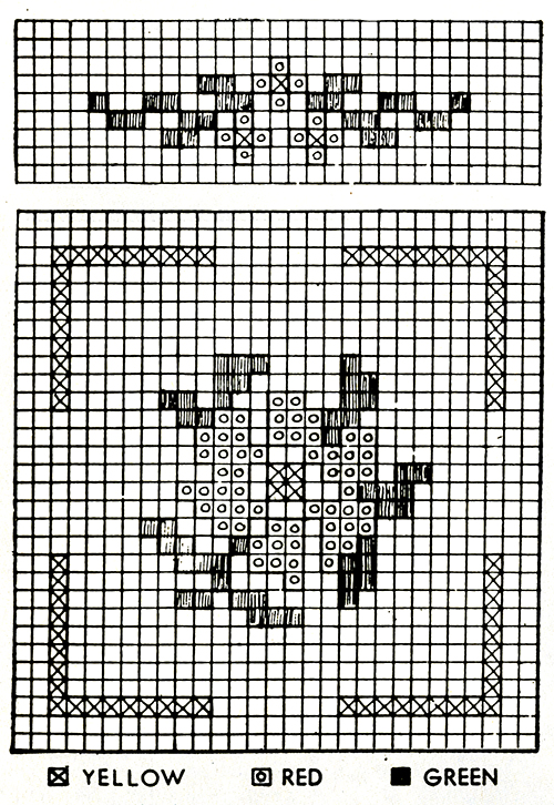 Poppy Pot Holder Pattern chart
