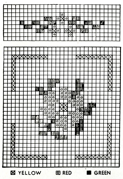 Poppy Pot Holder Pattern chart