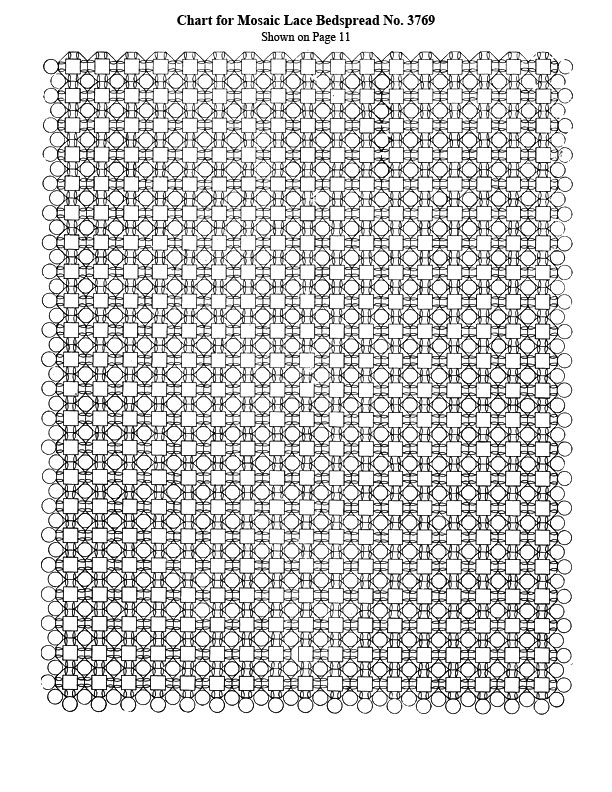 Mosaic Lace Bedspread Pattern chart b