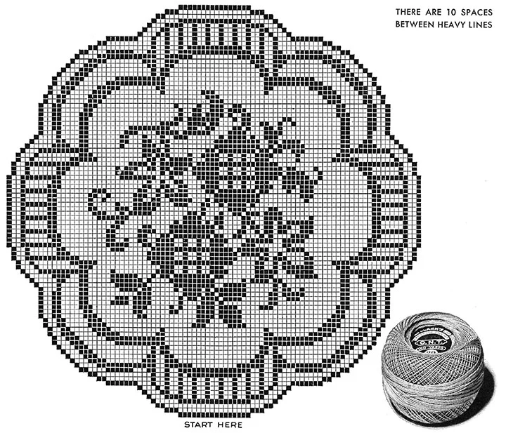 Trianon Doily Pattern #7255 chart