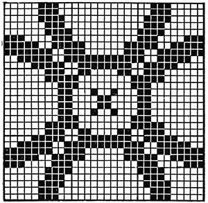 Golden Wedding Bedspread Pattern #672 chart