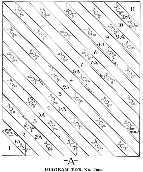 Climbing Rose Tablecloth Pattern #7065 diagram