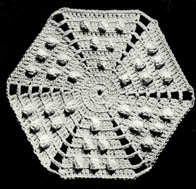 Swedish Popcorn Bedspread Pattern Square