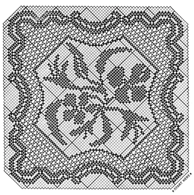Party Piece Doily Pattern #7600 chart