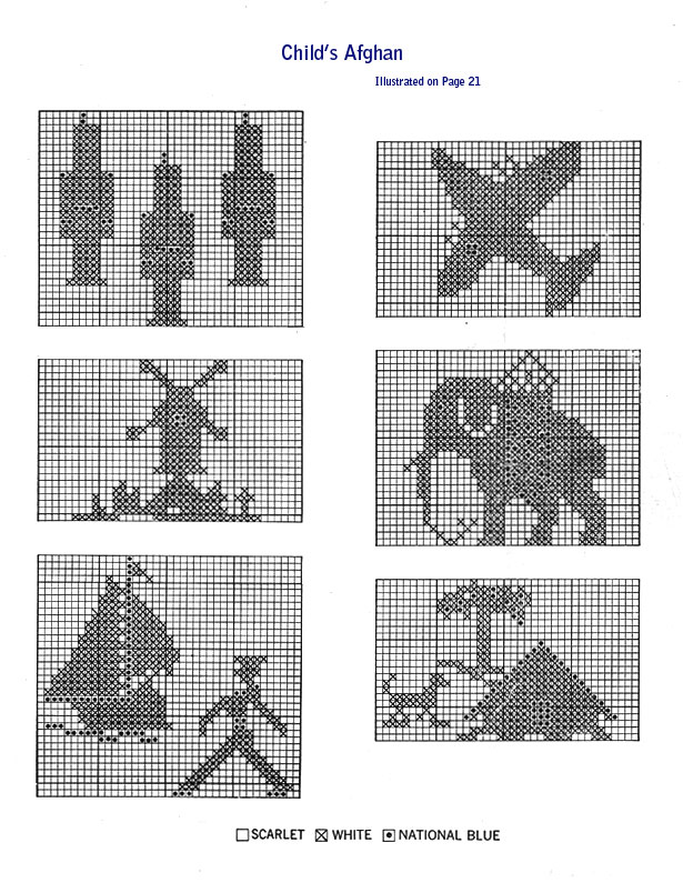Child's Afghan Pattern chart