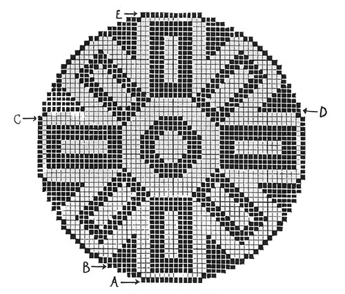 Pedigree Doily Pattern #7110 chart