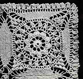 Cathedral Window Tablecloth Pattern motif