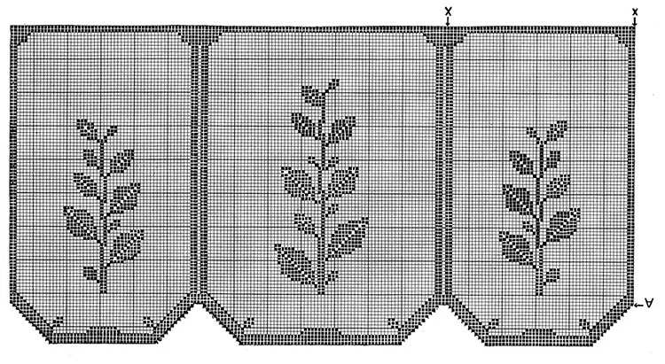 Plant Chair Set Pattern #7104 chart