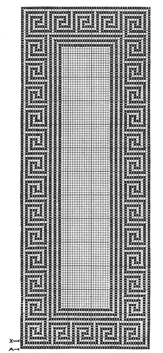 Greek Key Runner Pattern #7120 chart