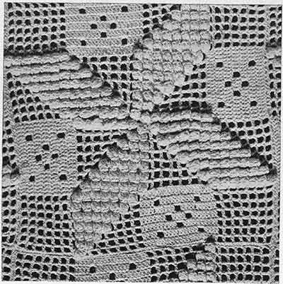 Popcorn Whirl Bedspread Pattern #645 swatch