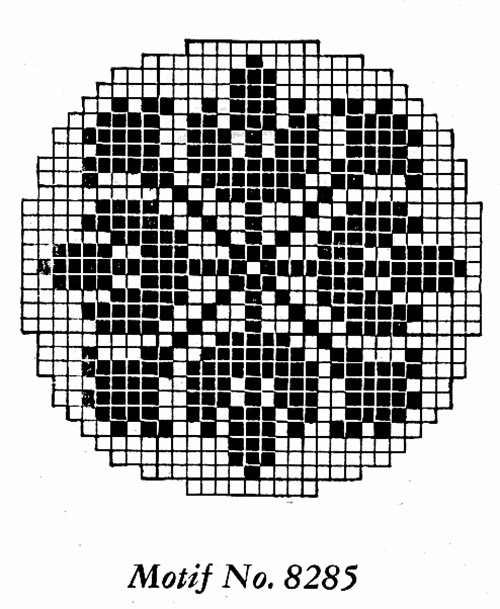 Filet Crochet Motif #8285