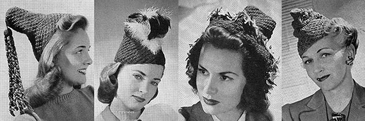 Hat with Various Trimmings Pattern #1153 variations