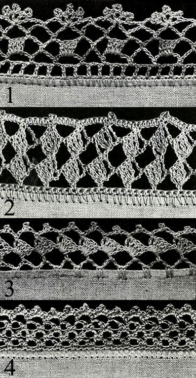 Colorful Towel Edgings Pattern #1-#4 swatch