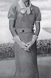 Crocheted Cotton Lace Dress Pattern #102