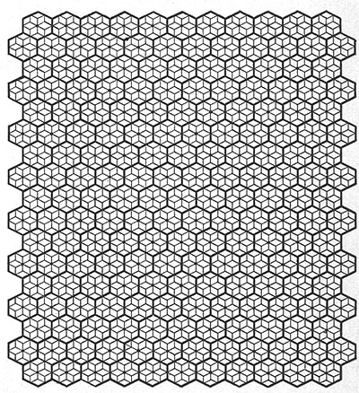 Six Pointed Star Bedspread Pattern #210 chart